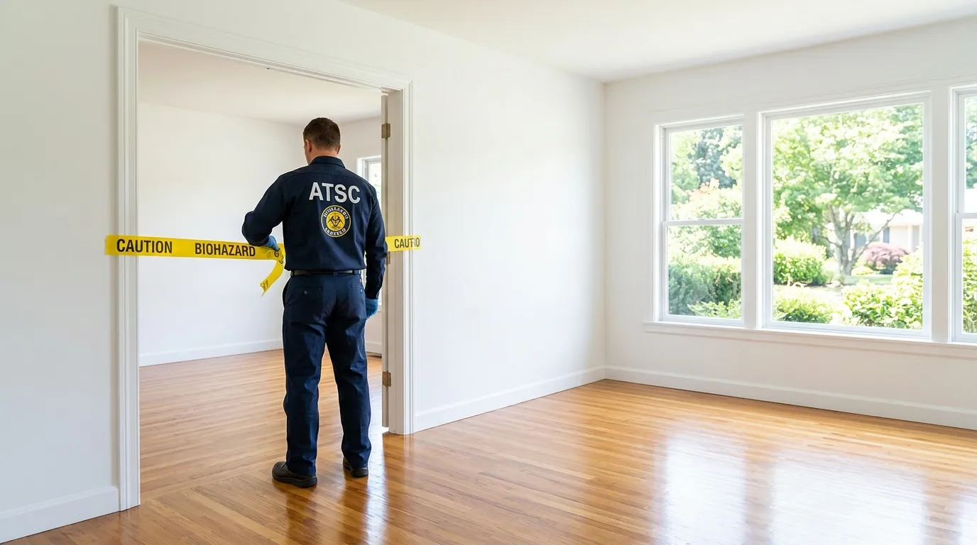 Certified biohazard cleanup crew performing Decomposition Cleanup in Mayo